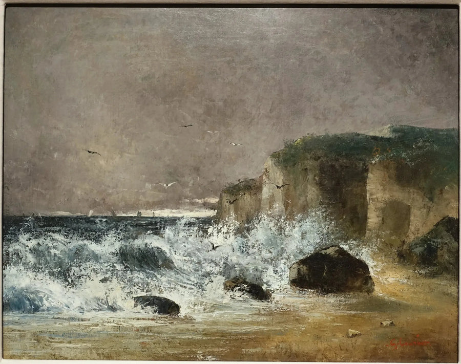 Tiempos tormentosos en Étretat - Gustave Courbet