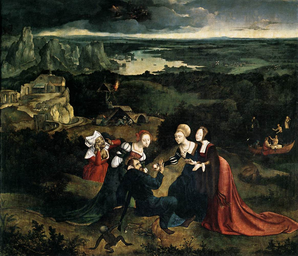 Tentation de saint Antoine - Joachim Patinier image 1 copie peinte à la main à l’huile