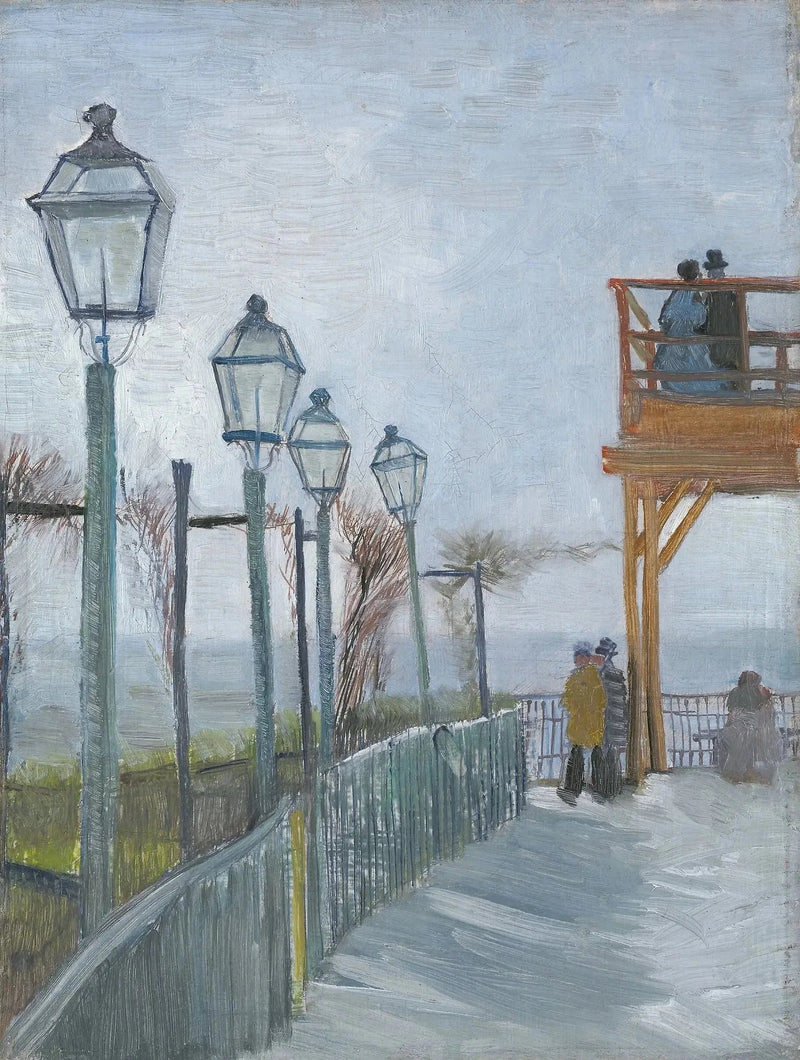 Terraza y observatorio del Molino de Blute-Fin, Montmartre - Vincent van Gogh