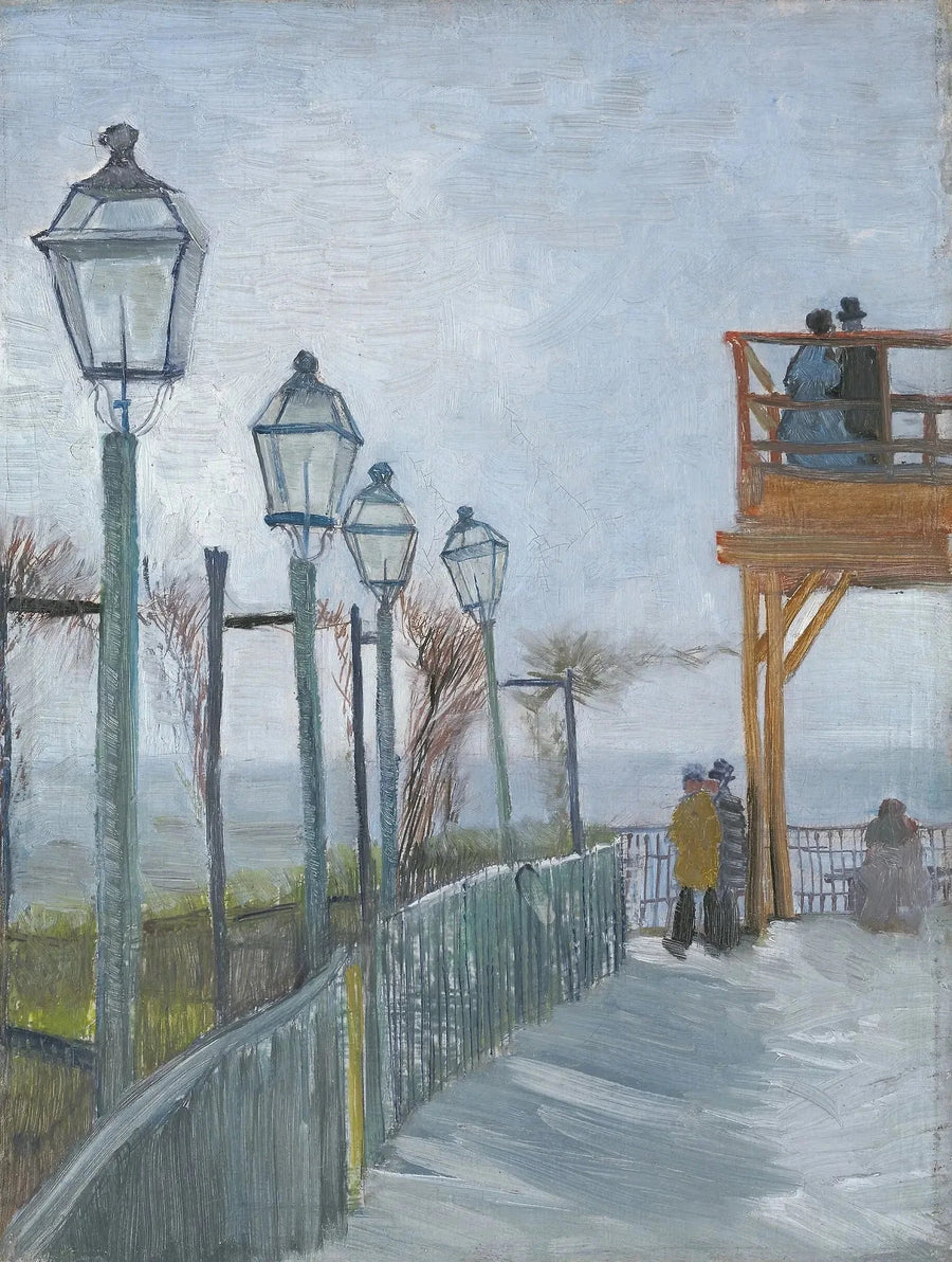 Terraza y observatorio del Molino de Blute-Fin, Montmartre - Vincent van Gogh