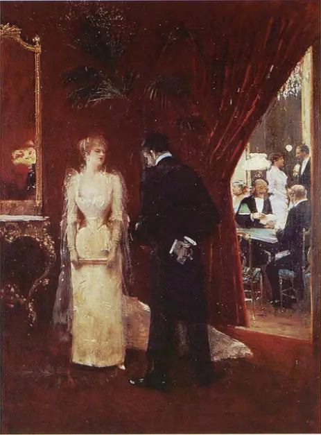Cara a cara en una recepción - Jean Béraud
