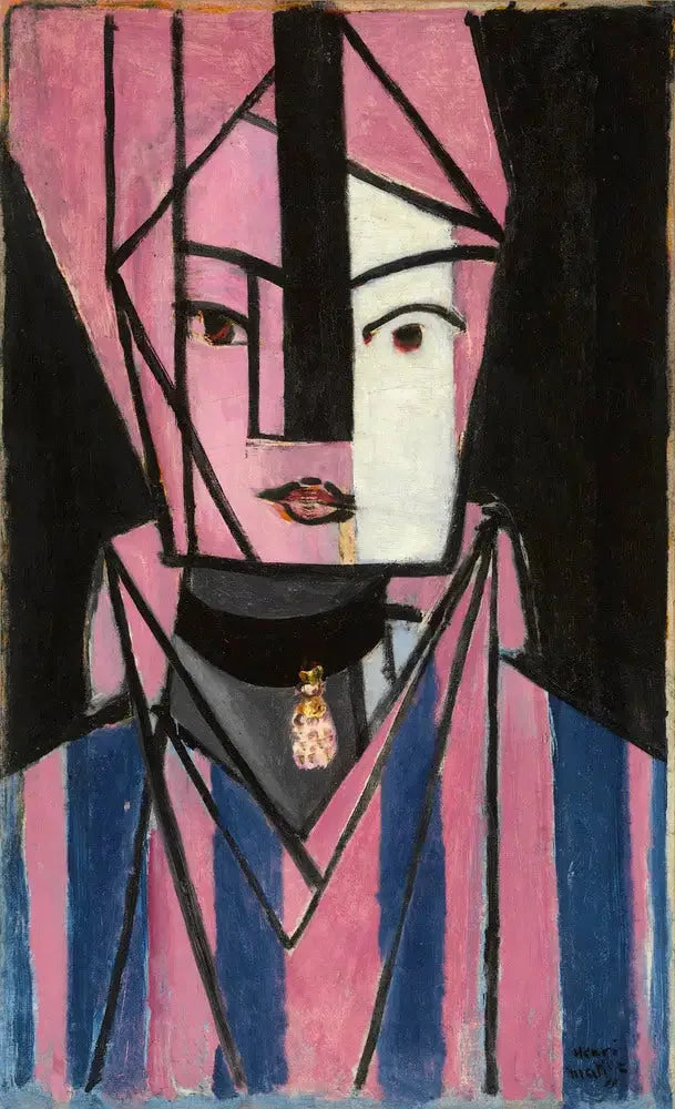 Cabeza blanca y rosa - Henri Matisse