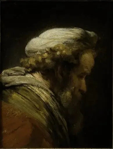 Cabeza de hombre con turbante - Rembrandt