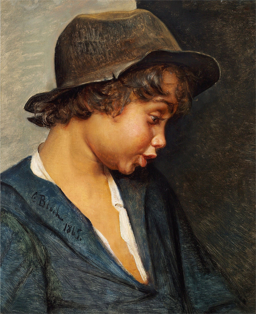 Cabeza de un niño italiano - Carl Heinrich Bloch