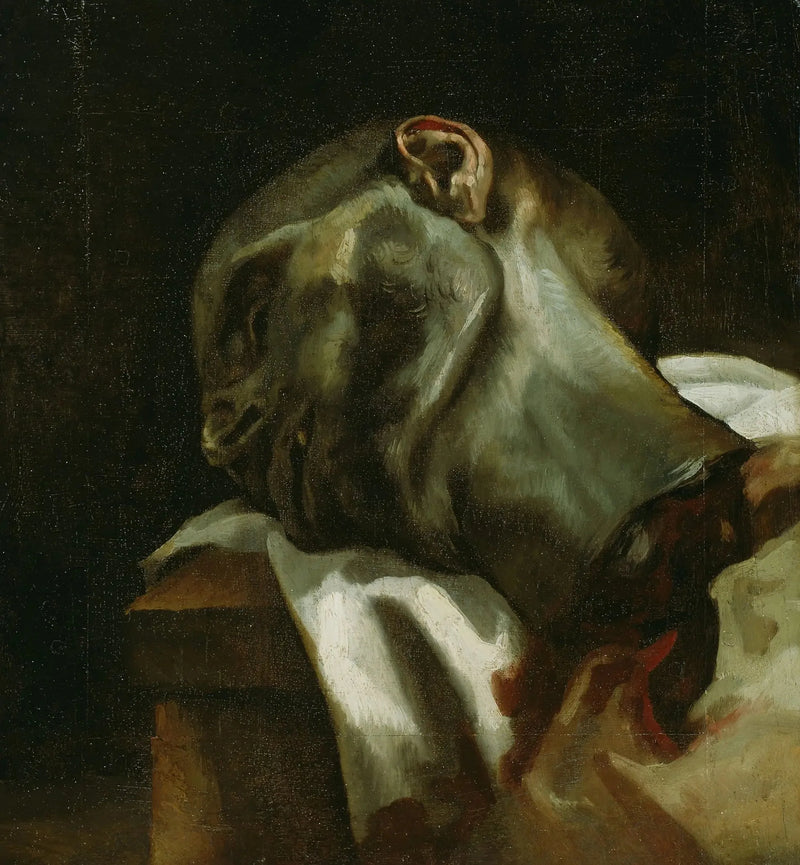 Cabeza de un hombre guillotinada - Théodore Géricault
