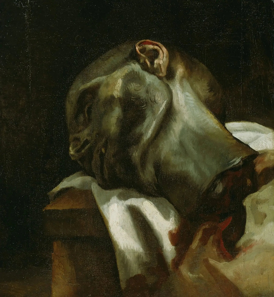 Cabeza de un hombre guillotinada - Théodore Géricault