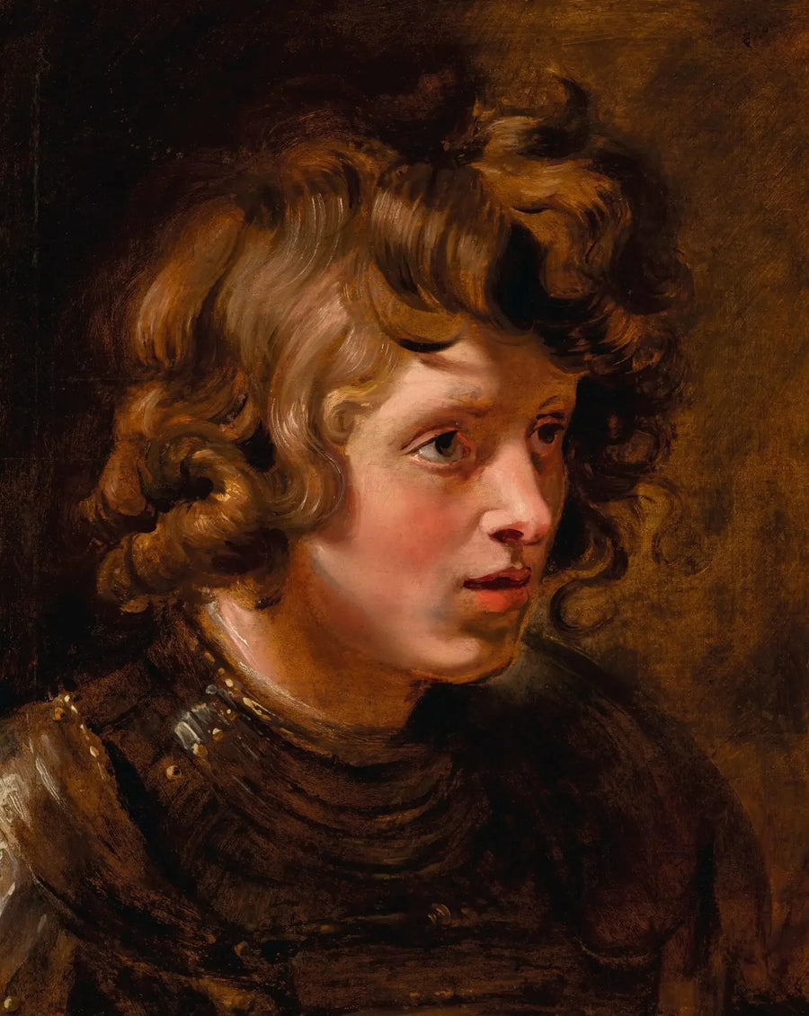 Cabeza de un joven con armadura - Peter Paul Rubens