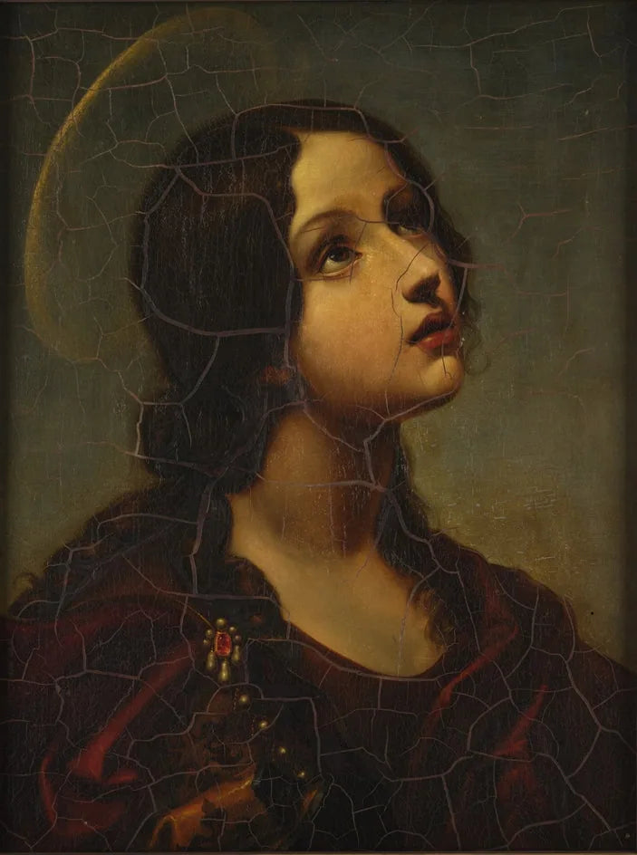 Cabeza de una joven santa (¿Santa Lucía?) - Carlo Dolci