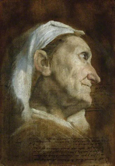 Cabeza de una anciana - Annibale Carracci