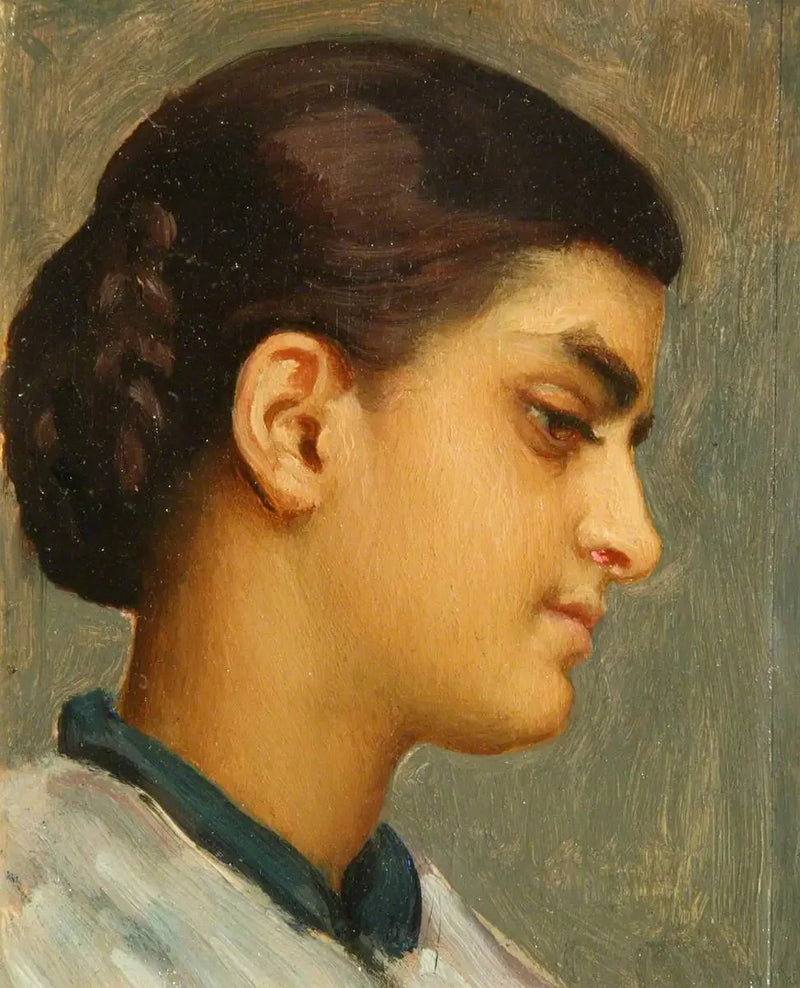 Cabeza de niña española - Frederic Leighton