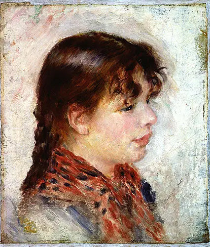 Tête de jeune fille napolitaine - Pierre-Auguste Renoir image 1 tableau peint à l’huile sur toile