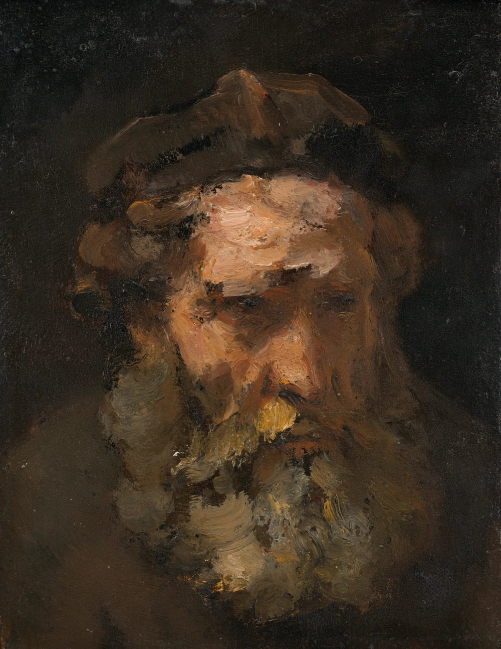 Tête de Saint Matthieu - Rembrandt image 1 copie peinte à la main à l’huile