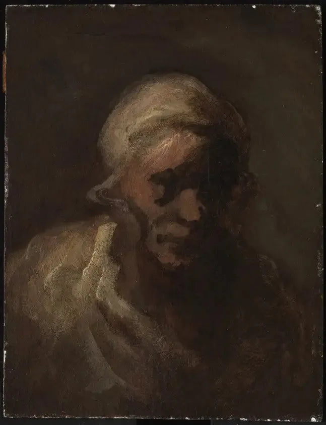 Cabeza de anciana - Honoré Daumier