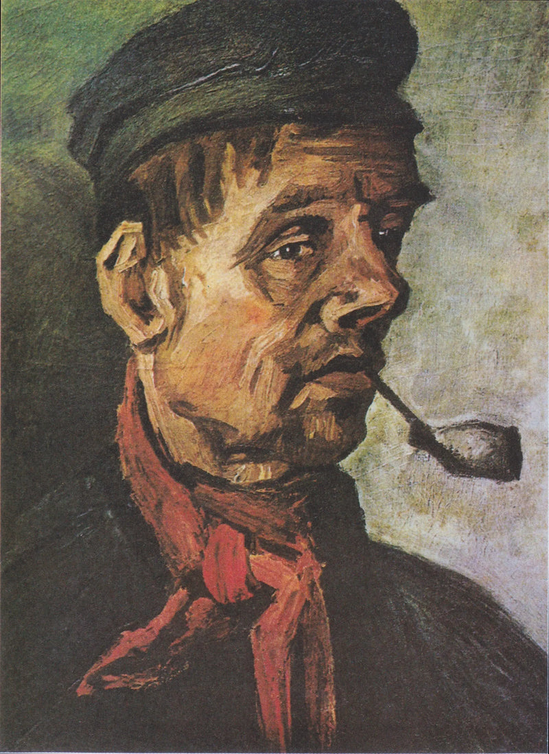 Cabeza de hombre con una pipa - Vincent van Gogh
