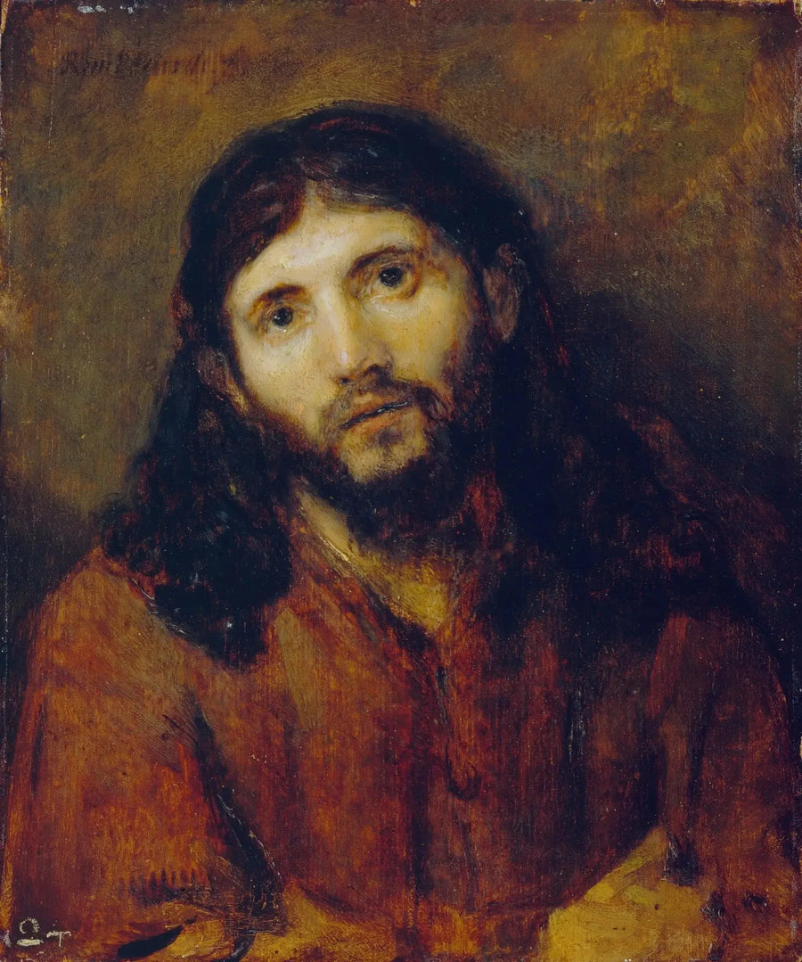 Cabeza de Cristo (basado en « La Cena de Emaús » en el Louvre) - Rembrandt
