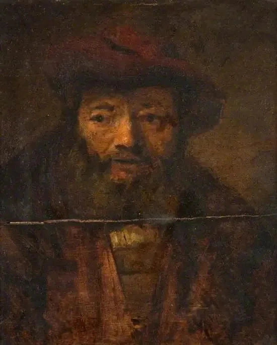 Cabeza de hombre barbudo - Rembrandt