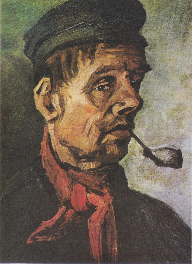 Cabeza de hombre con una pipa - Vincent van Gogh