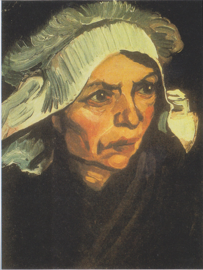 Cabeza de campesina con bonete blanco - Vincent van Gogh