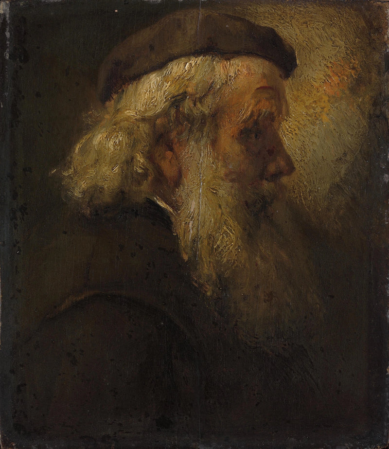 Cabeza de un anciano barbudo - Rembrandt