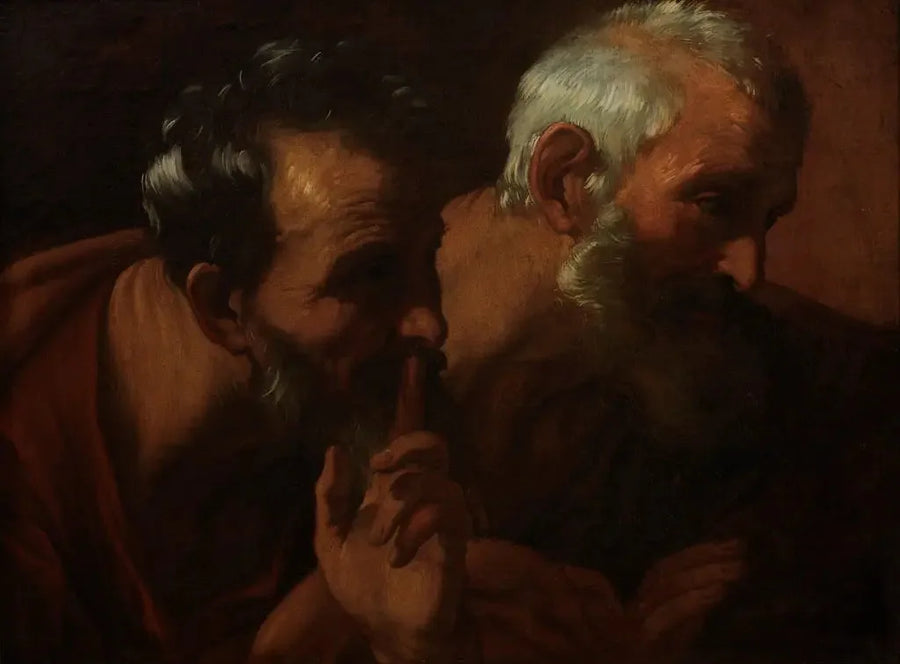 Cabezas de dos ancianos (fragmento de Suzanne et les vieillards) - Guido Reni