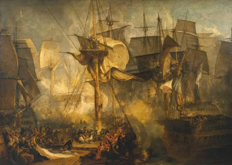 La Batalla de Trafalgar, vista desde los estays de estribor del Mizen del Victory - J. M. W. Turner