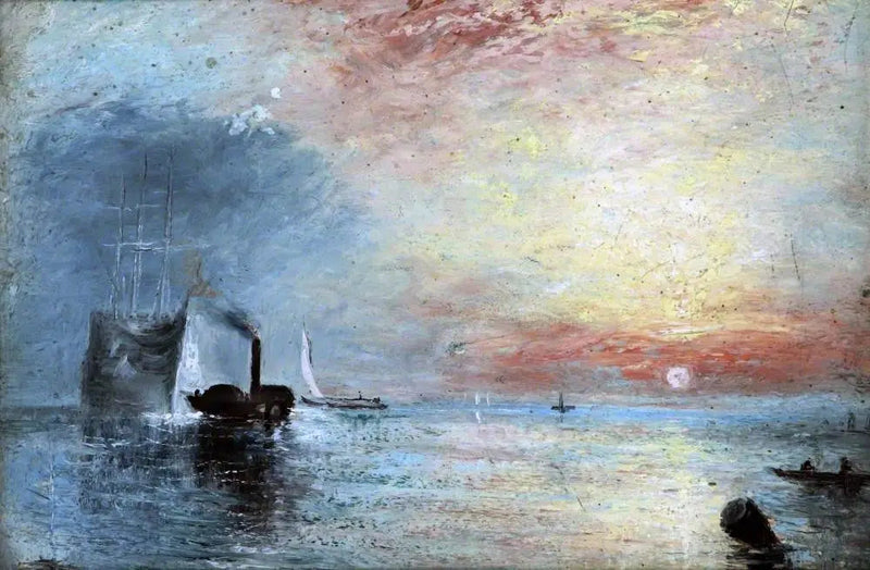 El Temeraire Luchador Remolcado a Su Último Atraque para Ser Desguazado, 1838 - J. M. W. Turner