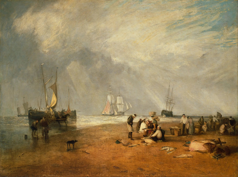 El Mercado de Pescados en Hastings Beach - J. M. W. Turner