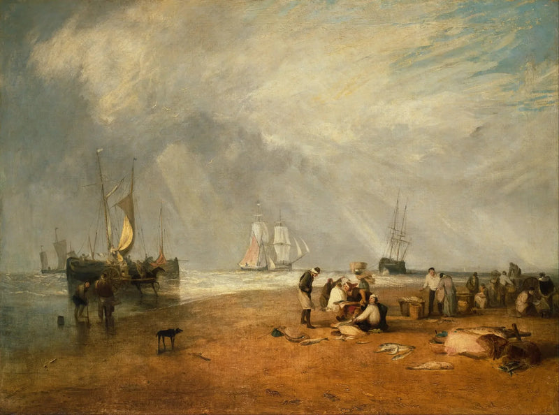 El Mercado de Pescados en Hastings Beach - J. M. W. Turner