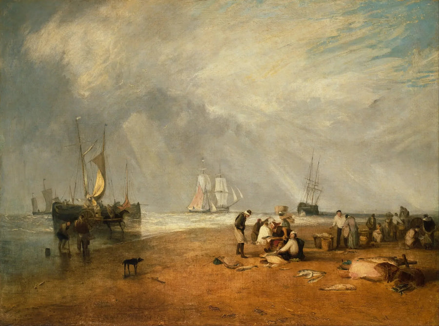 El Mercado de Pescados en Hastings Beach - J. M. W. Turner