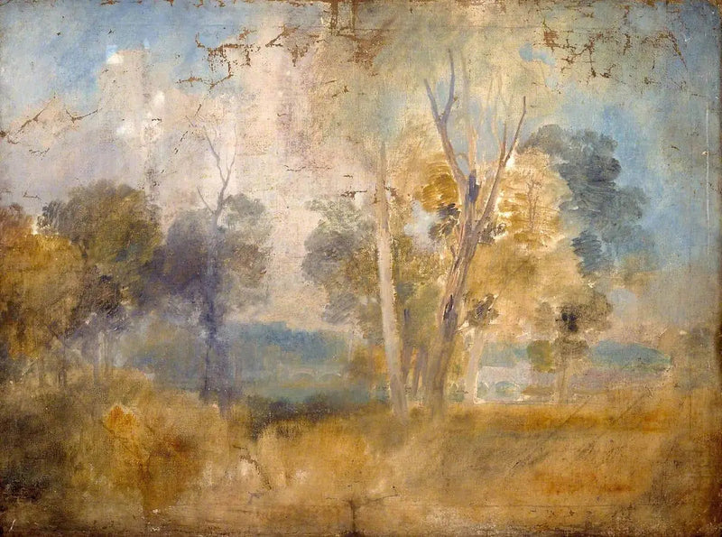 El Támesis entre árboles, posiblemente en el puente de Kew - J. M. W. Turner
