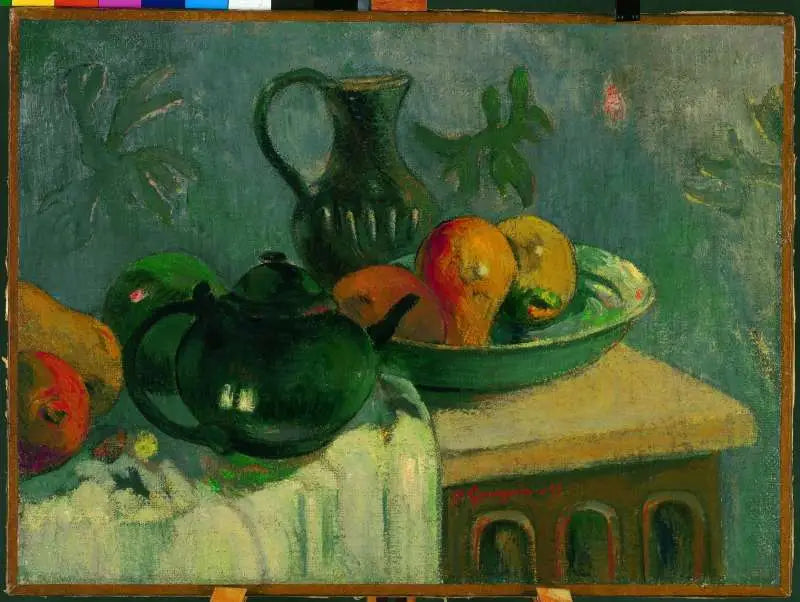 Tetera, jarra y frutas - Paul Gauguin