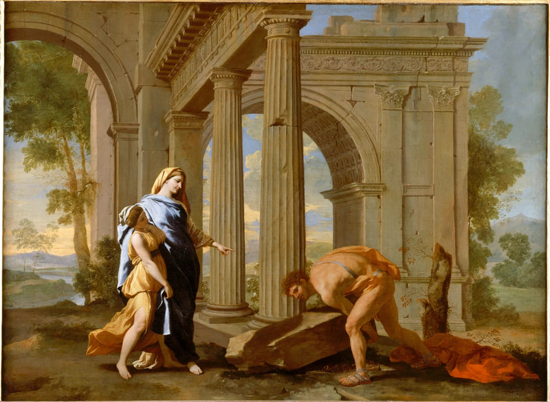 Teseo encuentra la espada de su padre - Nicolas Poussin