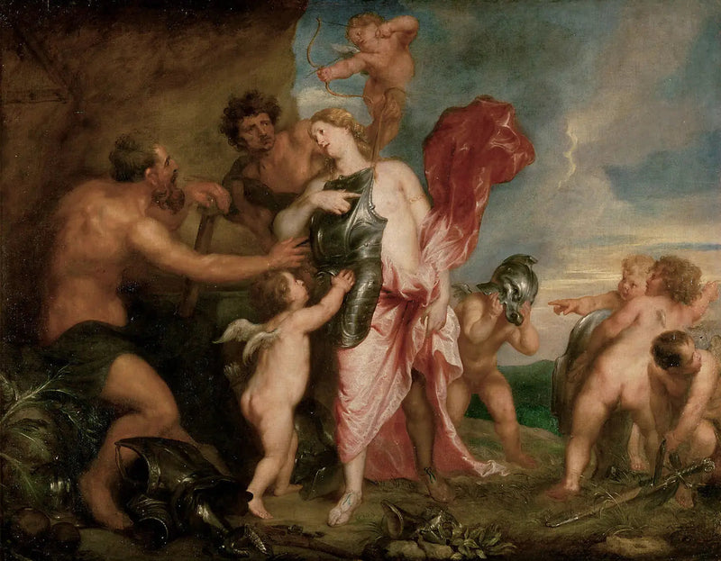 Tétis recibiendo de Hefesto las armas para Aquiles - Antoine van Dyck