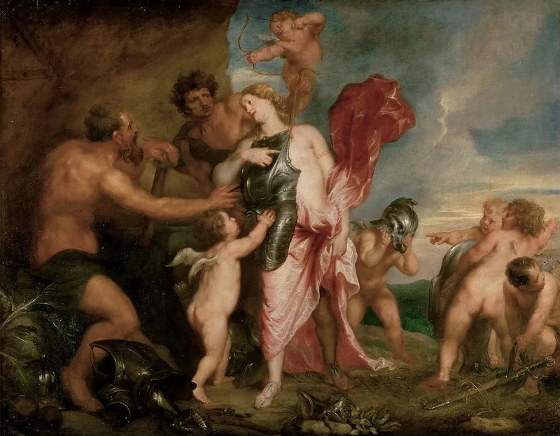 Tétis recibiendo de Hefesto las armas para Aquiles - Antoine van Dyck