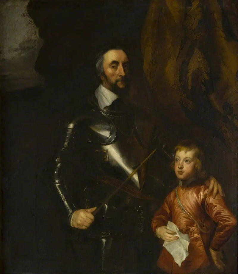 Thomas (1592–1646), conde de Arundel, con uno de sus nietos - Antoine van Dyck