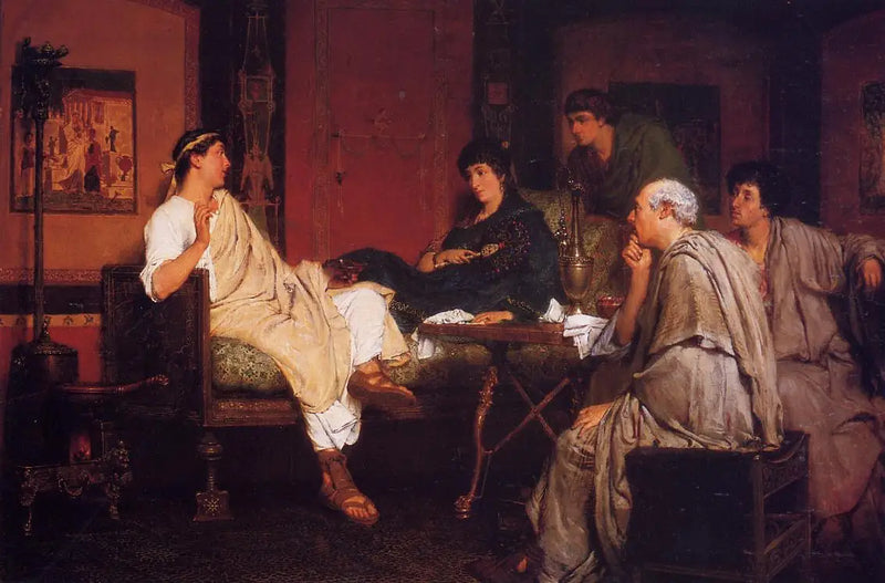 Tibulle en la casa de Délie - Lawrence Alma-Tadema