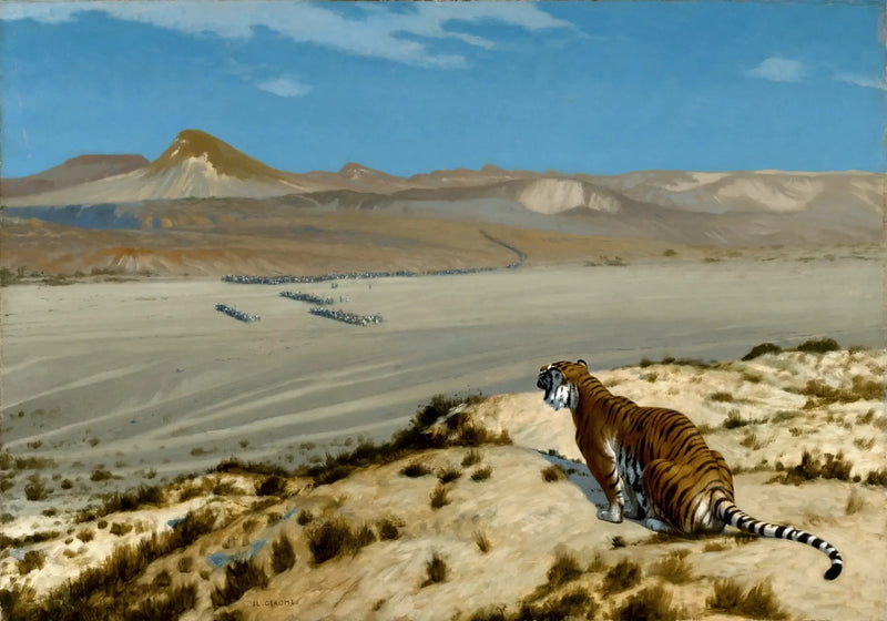 Tigre al acecho - Jean-Léon Gérôme