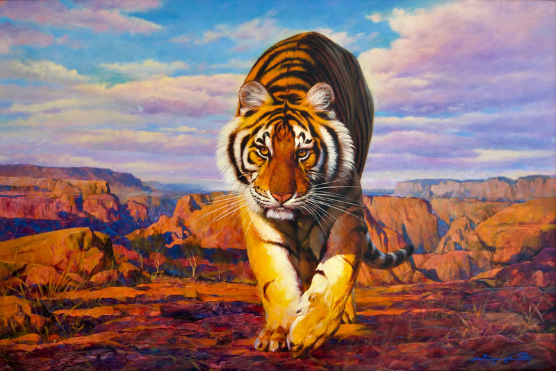 Tigre a la caza | 150 x 100 cm