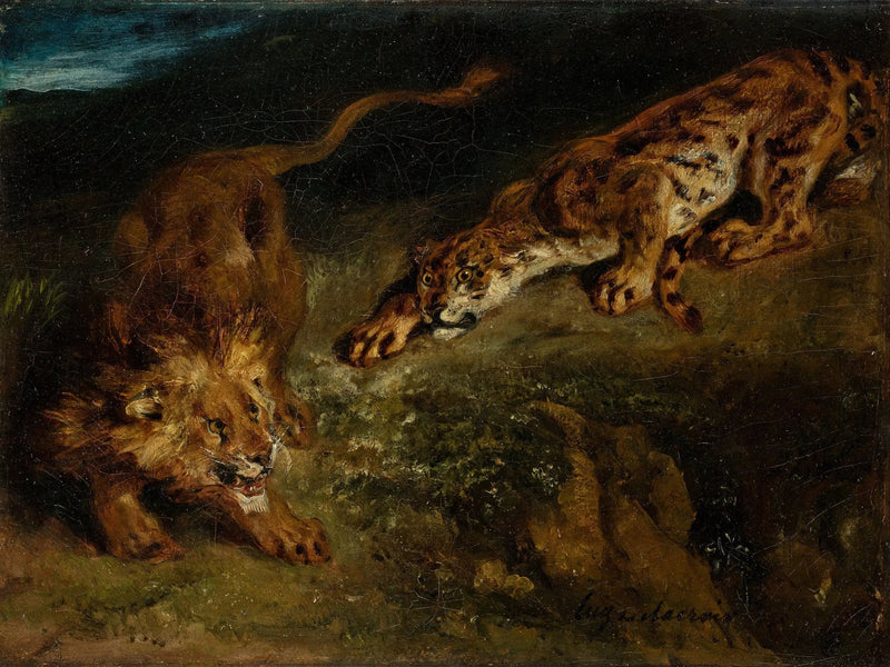 Tigre y León - Eugène Delacroix