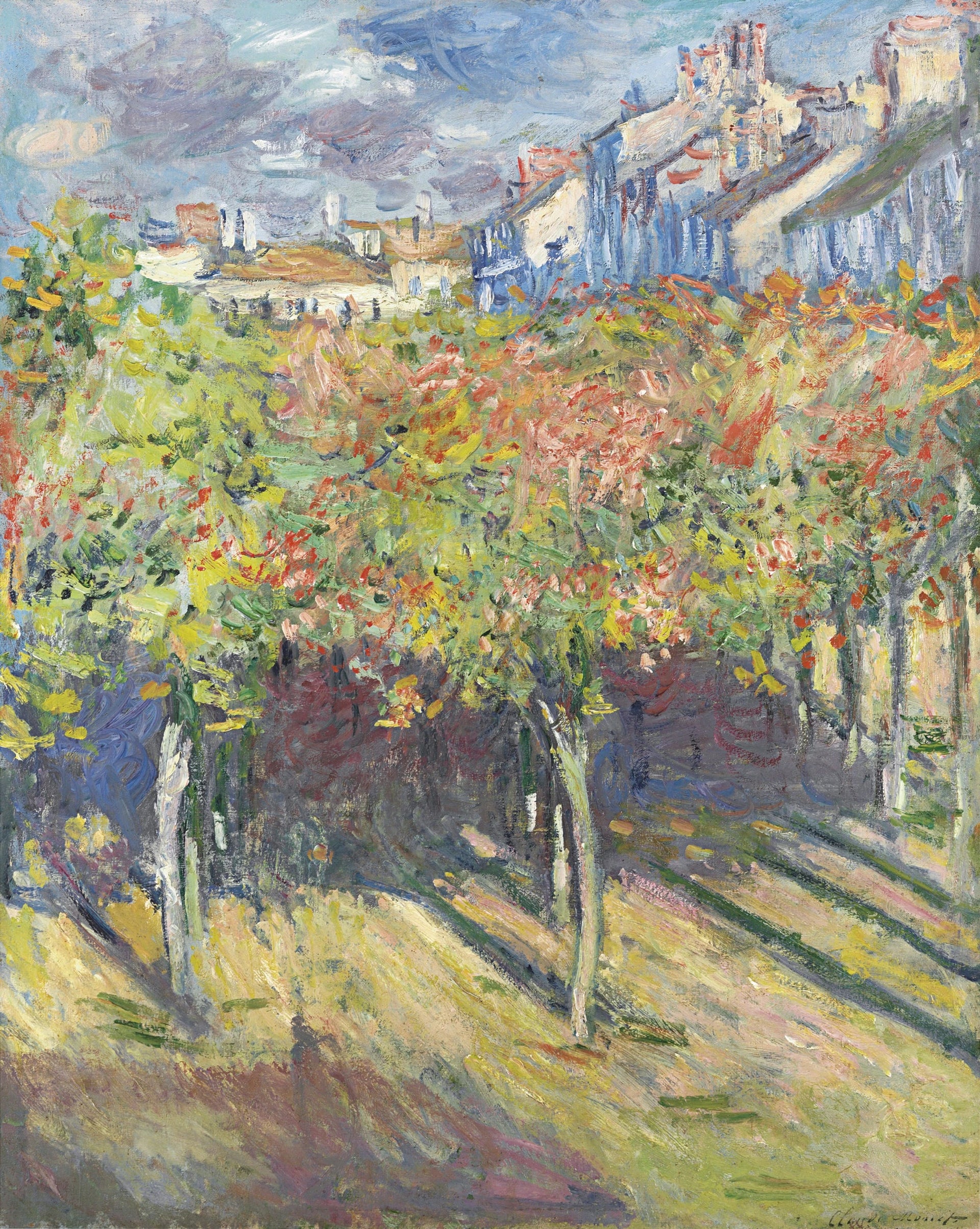 Les Tilleuls à Poissy W747 par Claude Monet