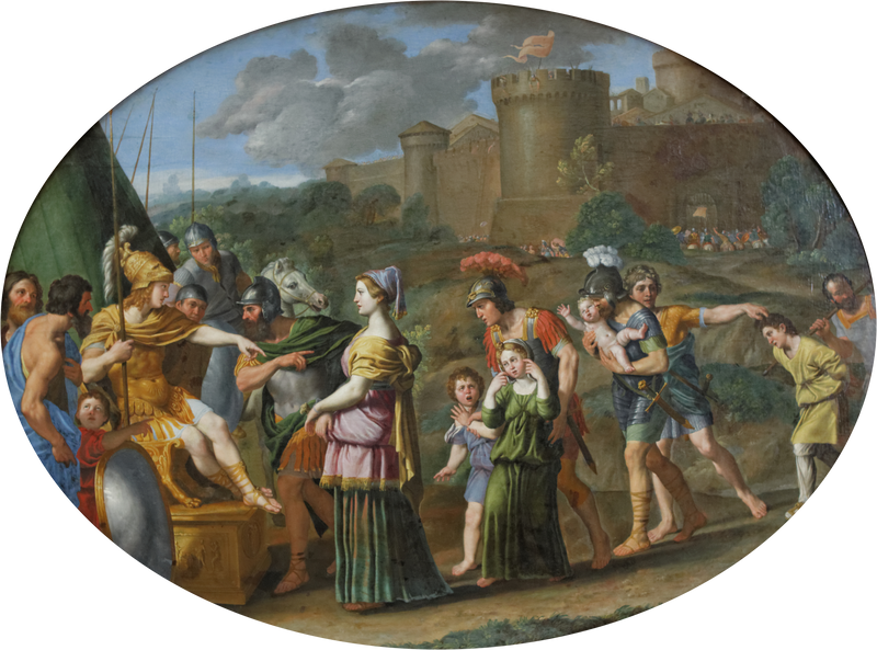 Timoclée cautiva llevada ante Alejandro - Domenichino