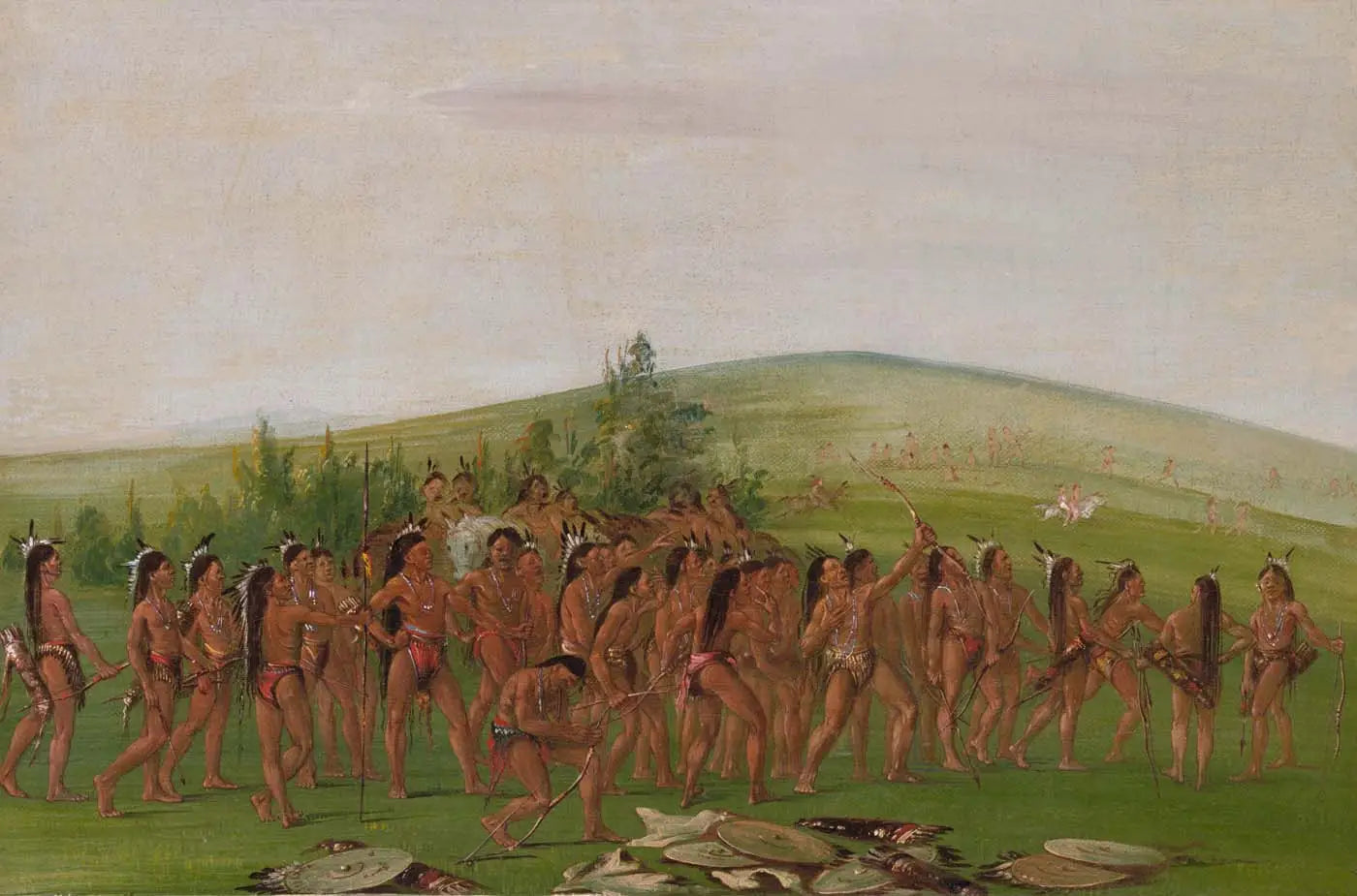 Tir à l’arc des Mandan - George Catlin - Alpha Reproduction