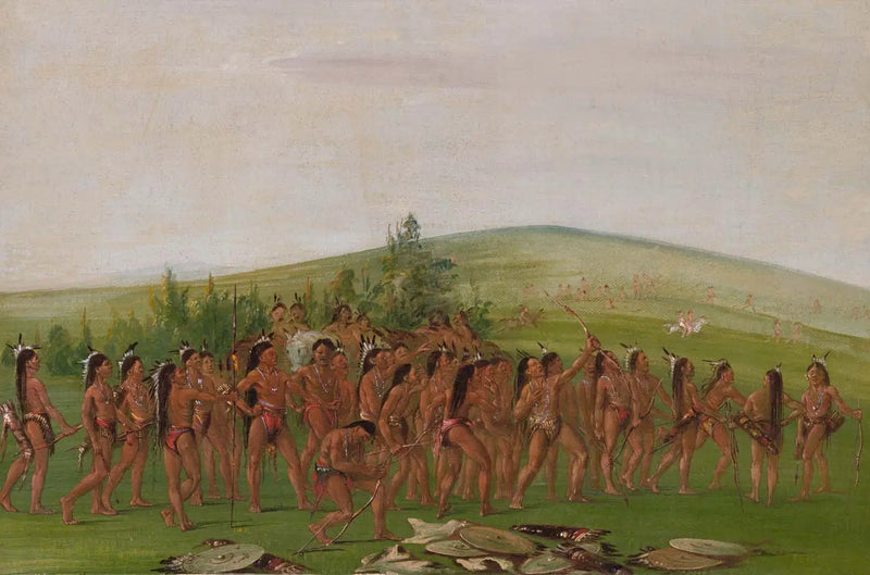 Tiro con arco de los Mandan - George Catlin