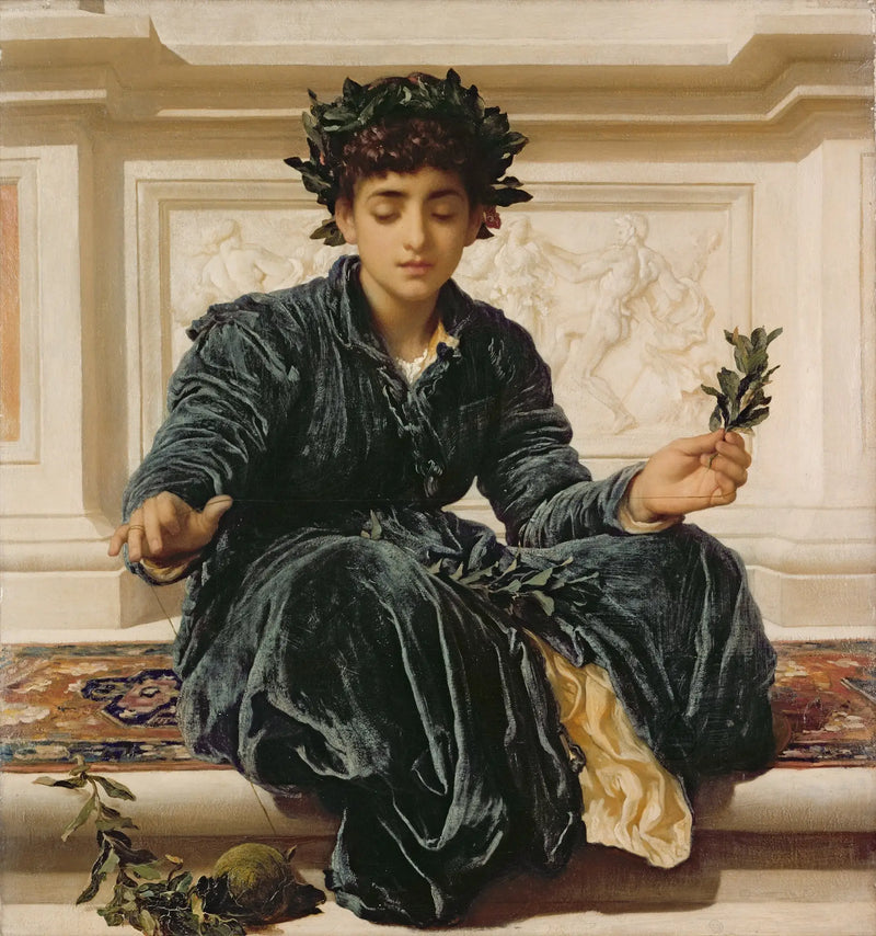 Tejer la corona - Frederic Leighton