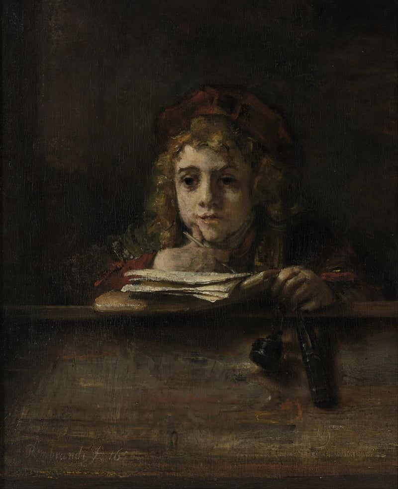 Titus en su escritorio - Rembrandt