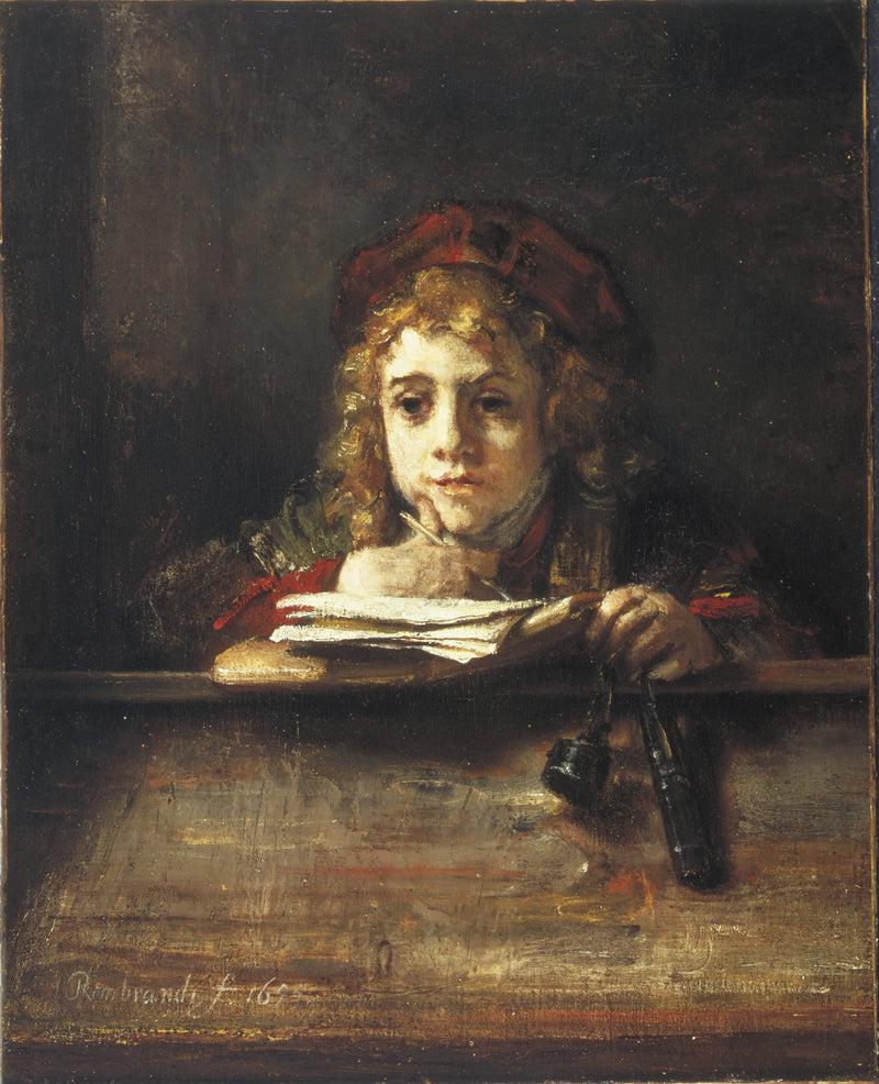 Titus en su escritorio - Rembrandt