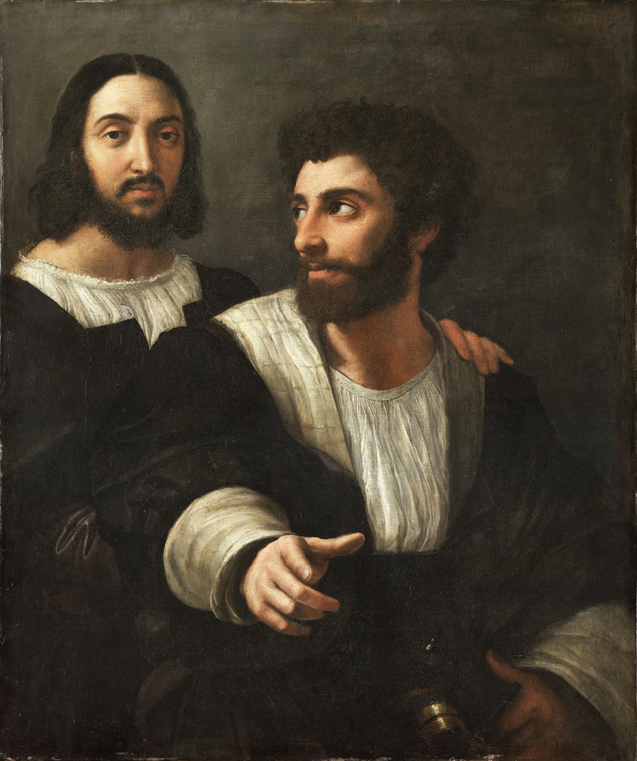 Retrato del artista con un amigo - Rafael Sanzio