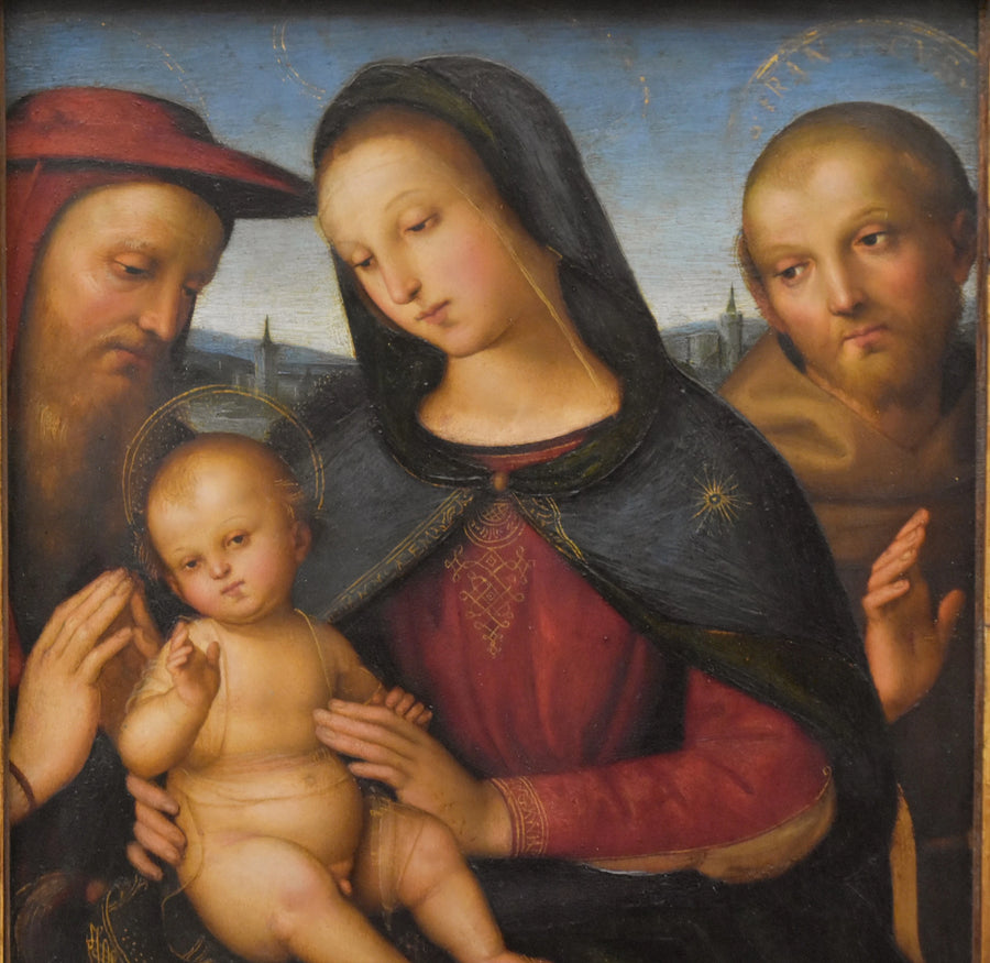 Virgen y el Niño con los santos Jerónimo y Francisco - Rafael Sanzio