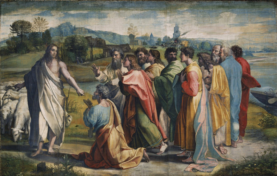 La carga de Cristo a Pedro - Rafael Sanzio