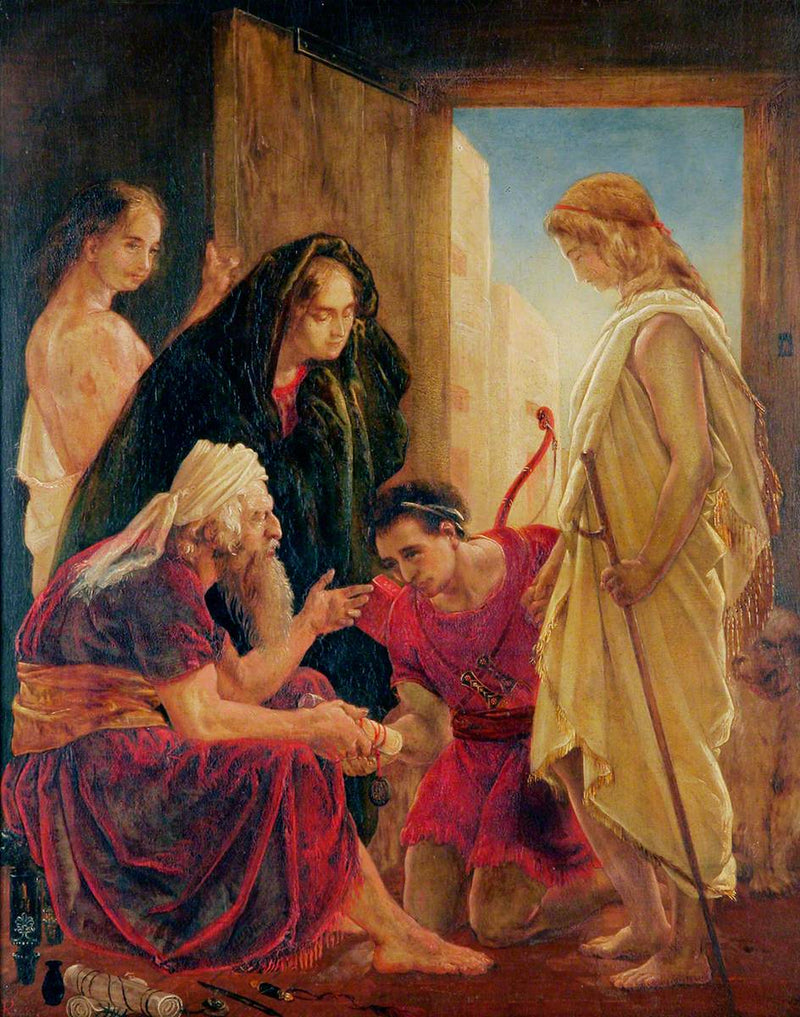 Tobias en la casa de su padre y de su madre - Dante Gabriel Rossetti